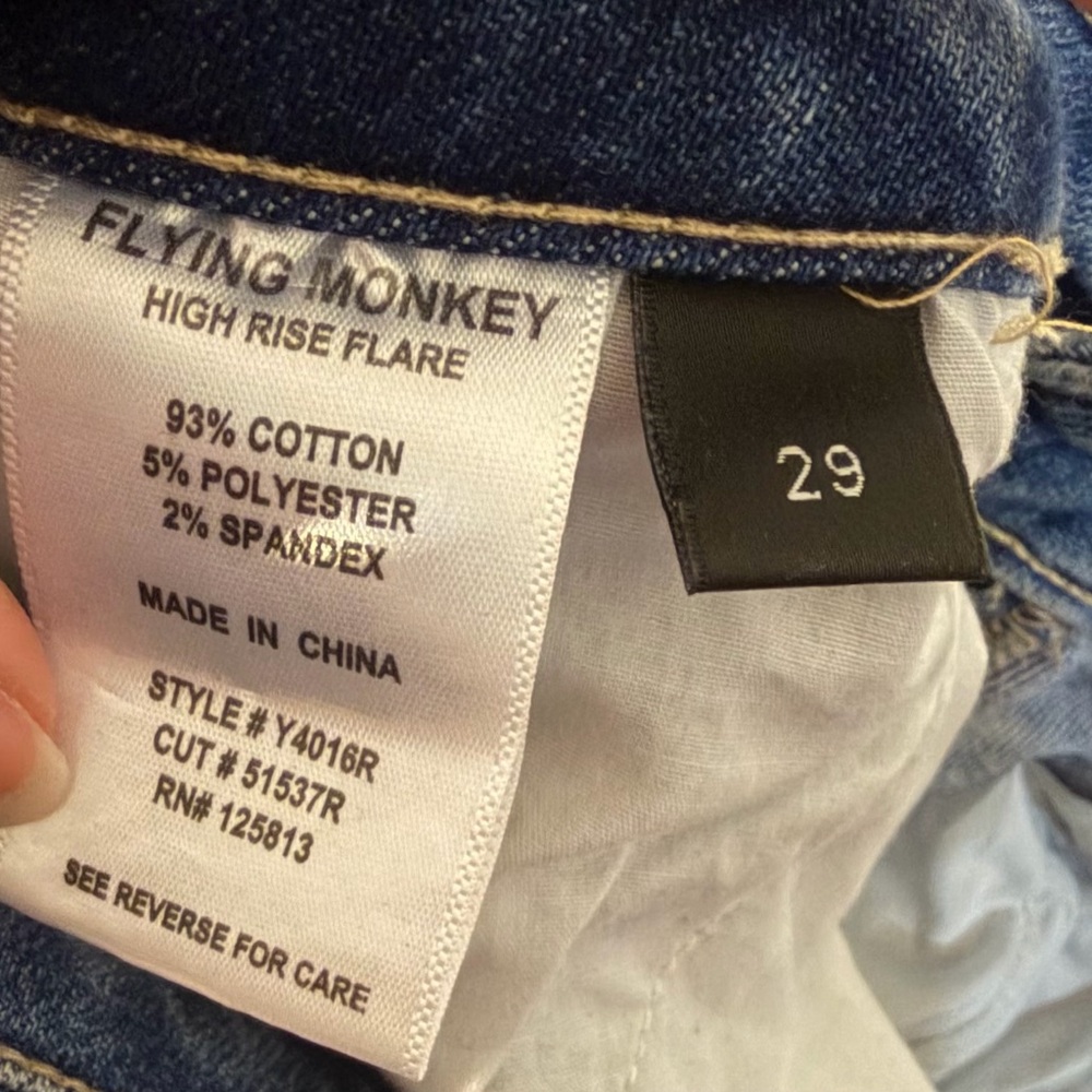 Flying monkey High Rise Flare Stretch Jean Sz 29 NWT - Picture 6 of 7